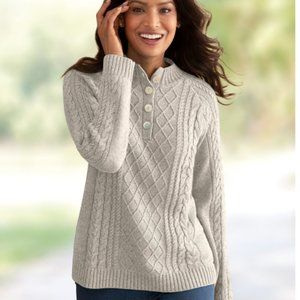 NWT Quarter Button up Knit Sweater